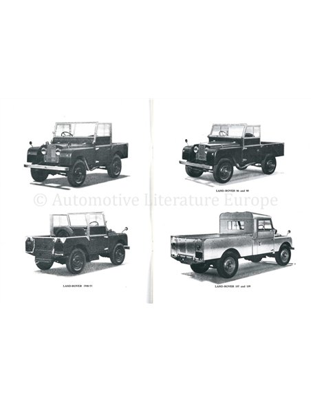 1958 LAND ROVER 80 | 86 | 88 | 107 | 109 OWNERS MANUAL ENGLISH (REPRINT)