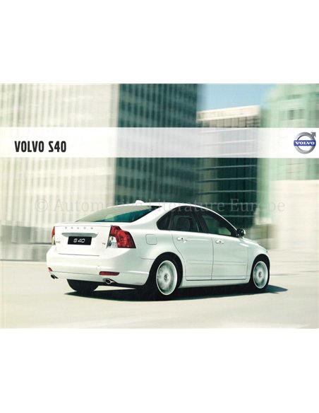 2009 VOLVO S40 BROCHURE DUTCH