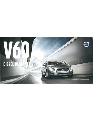 2013 VOLVO V60 DIESEL PLUG-IN HYBRID PROSPEKT NIEDERLÄNDISCH