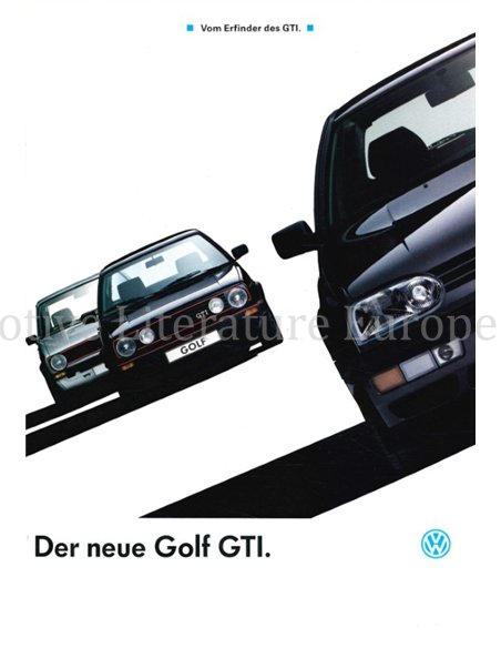 1992 VOLKSWAGEN GOLF GTI PROSPEKT DEUTSCH