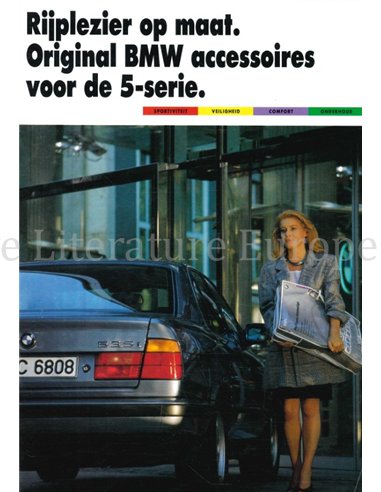 1989 BMW 5ER ZUBEHÖR PROSPEKT NIEDERLÄNDISCH