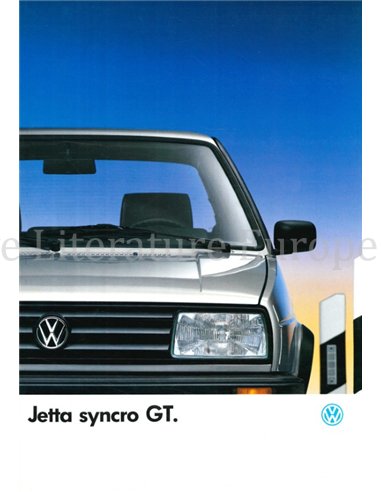 1989 VOLKSWAGEN JETTA PROSPEKT FRANZÖSISCH