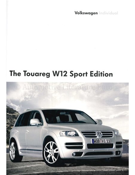 2005 VOLKSWAGEN TOUAREG W12 SPORT EDITON BROCHURE ENGELS