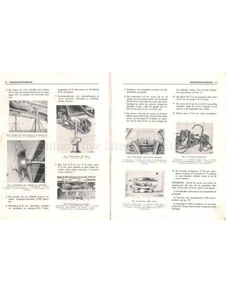 1954 OPEL OLYMPIA WERKPLAATSHANDBOEK NEDERLANDS (2 DELEN)