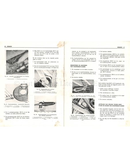 1954 OPEL OLYMPIA WERKPLAATSHANDBOEK NEDERLANDS (2 DELEN)