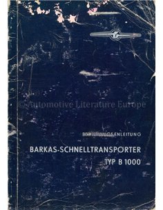 1963 BARKAS SCHNELLTRANSPORTER OWNERS MANUAL GERMAN