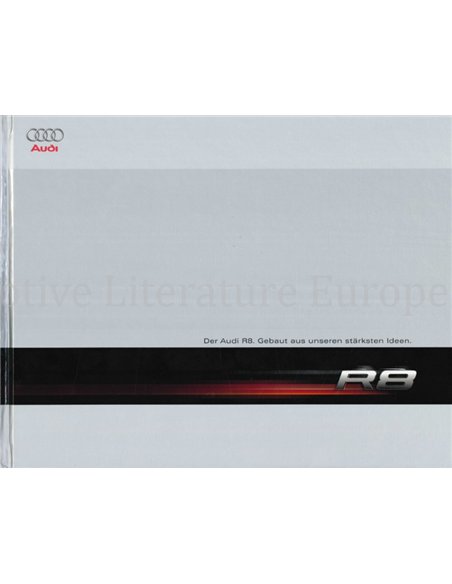 2006 AUDI R8 HARDCOVER BROCHURE DUITS