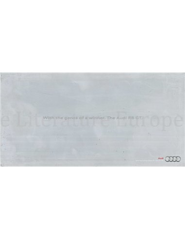 2010 AUDI R8 GT HARDCOVER PROSPEKT ENGLISCH