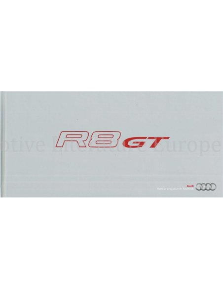 2010 AUDI R8 GT HARDBACK BROCHURE ENGLISH