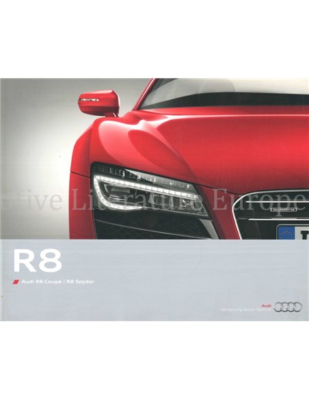 2013 AUDI R8 BROCHURE DUITS