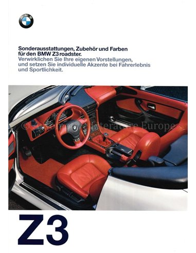 1997 BMW Z3 SONDERAUSSTATTUNGEN | ZUBEHÖR | FARBEN PROSPEKT DEUTSCH