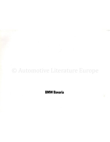 1972 BMW BAVARIA (3.0) PROSPEKT ENGLISCH (VS)