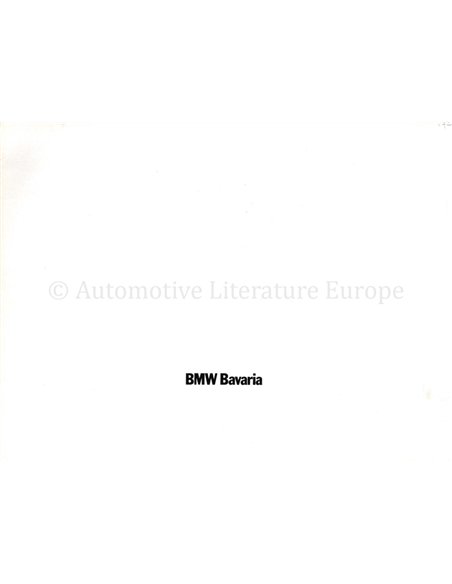 1972 BMW BAVARIA (3.0) PROSPEKT ENGLISCH (VS)