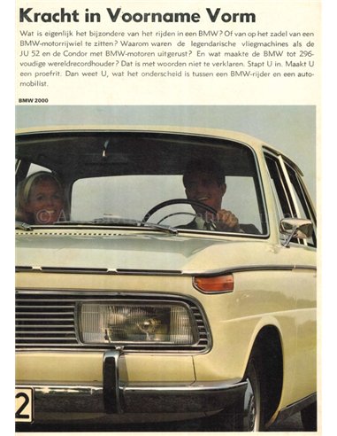 1969 BMW PROGRAMMA BROCHURE NEDERLANDS