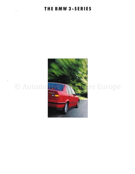 1992 BMW 3ER PROSPEKT ENGLISCH