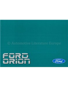 1988 FORD ORION OWNERS MANUAL DUTCH