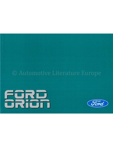 1988 FORD ORION INSTRUCTIEBOEKJE NEDERLANDS