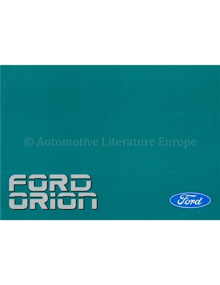 1989 FORD ORION OWNERS MANUAL GERMAN