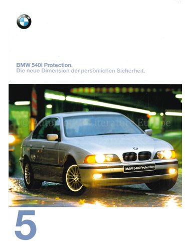 1997 BMW 540i PROTECTION PROSPEKT DEUTSCH