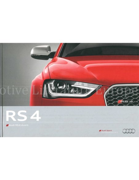 2012 AUDI RS4 AVANT HARDCOVER BROCHURE DUITS