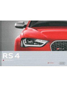 2012 AUDI RS4 AVANT HARDCOVER PROSPEKT ENGLISCH
