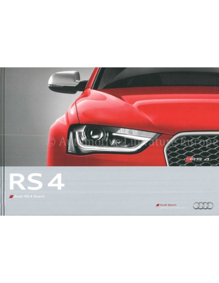 2012 AUDI RS4 AVANT HARDBACK BROCHURE ENGLISH