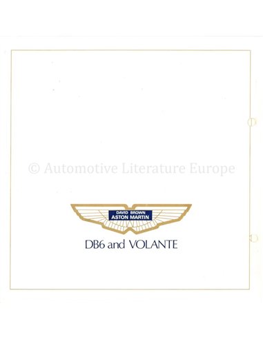 1969 ASTON MARTIN DB6 | VOLANTE BROCHURE FRENCH