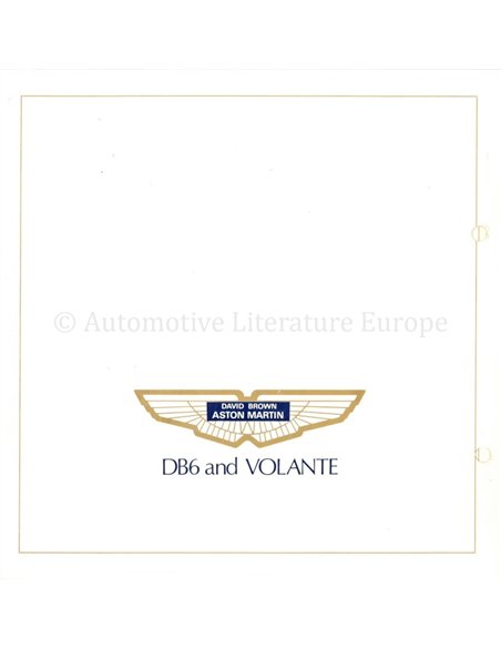 1969 ASTON MARTIN DB6 & VOLANTE BROCHURE FRANS