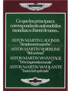 1982 ASTON MARTIN V8 SALOON | VANTAGE | VOLANTE BROCHURE FRANS