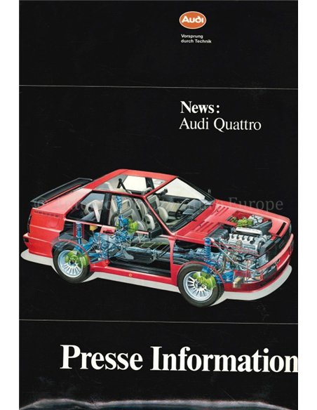 1983 AUDI QUATTRO PRESSEMAPPE ENGLISCH