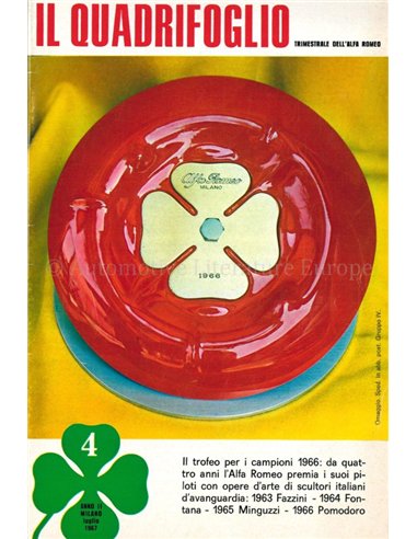 1967 ALFA ROMEO IL QUADRIFOGLIO MAGAZINE 4 ITALIENISCH