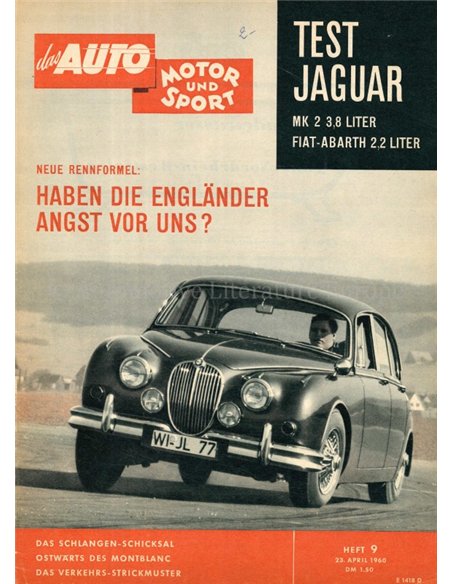 1960 DAS AUTO MOTOR UND SPORT MAGAZINE 23 DUITS