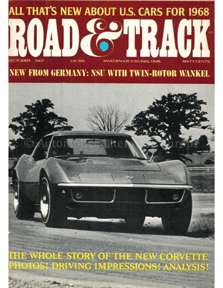 1967 ROAD AND TRACK MAGAZINE OKTOBER ENGELS