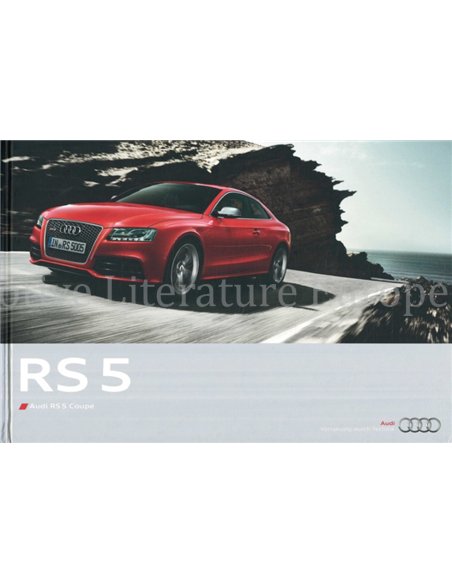 2010 AUDI RS5 COUPÉ HARDCOVER PROSPEKT DEUTSCH