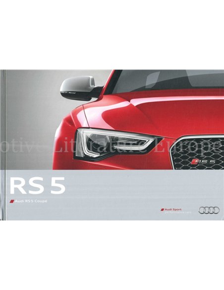 2012 AUDI RS5 COUPÉ HARDCOVER BROCHURE ENGELS