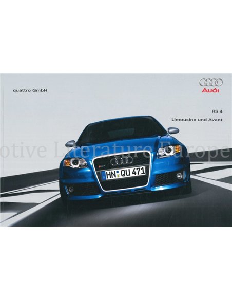 2006 AUDI RS4 BROCHURE GERMAN