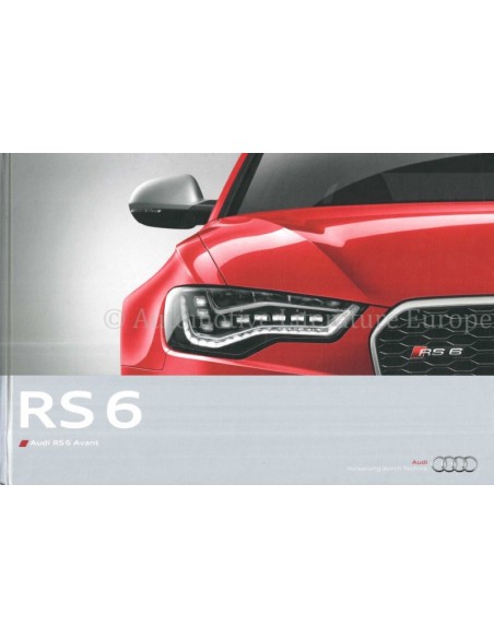 2013 AUDI RS6 AVANT HARDCOVER BROCHURE DUITS