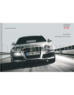 2008 AUDI RS6 HARDCOVER BROCHURE DUITS
