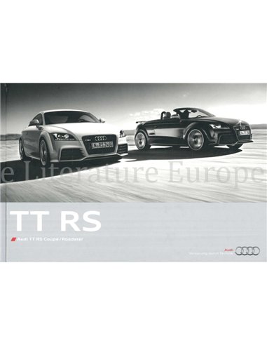2011 AUDI TT RS HARDCOVER BROCHURE DUITS