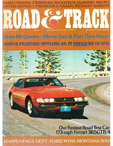 1970 ROAD AND TRACK MAGAZINE OKTOBER ENGLISCH