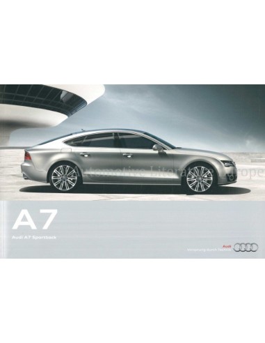 2010 AUDI A7 BROCHURE DUITS