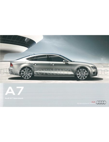 2010 AUDI A7 BROCHURE DUITS