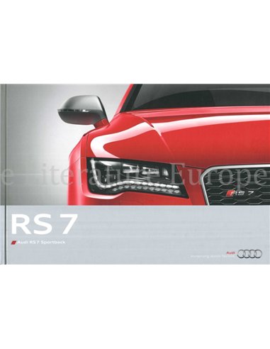 2013 AUDI RS7 HARDBACK BROCHURE ENGLISH