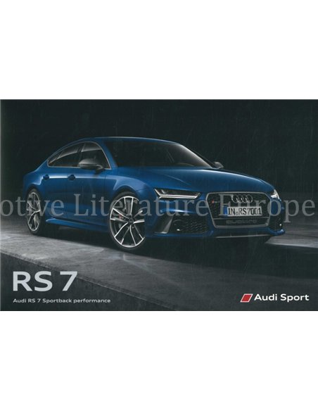 2015 AUDI RS7 BROCHURE DUITS