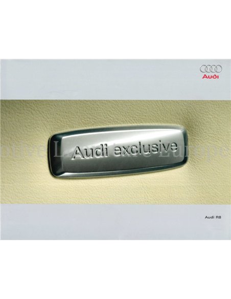 2006 AUDI R8 EXCLUSIVE PROSPEKT ENGLISCH