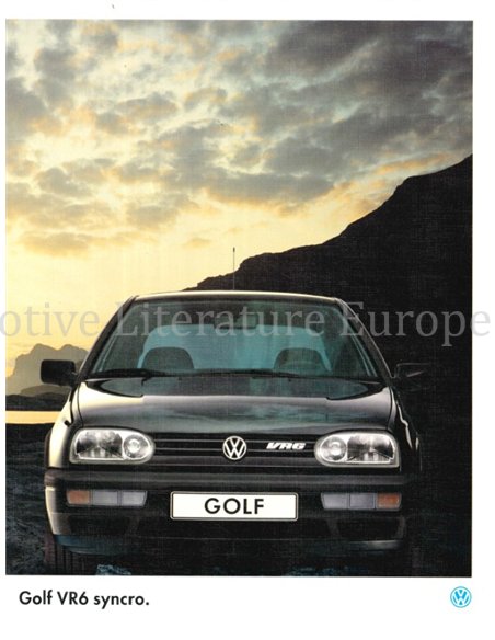 1994 VOLKSWAGEN GOLF VR6 SYNCRO PORTFOLIO PROSPEKT DEUTSCH