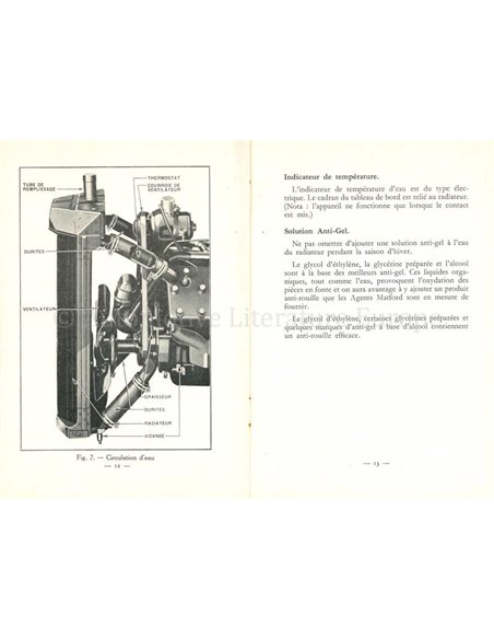1936 LINCOLN ZEPHYR V12 BETRIEBSANLEITUNG FRANZÖSISCH