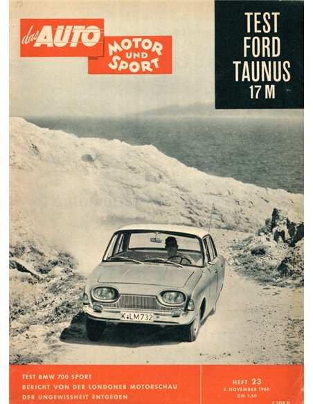 1960 DAS AUTO MOTOR UND SPORT MAGAZINE 23 GERMAN