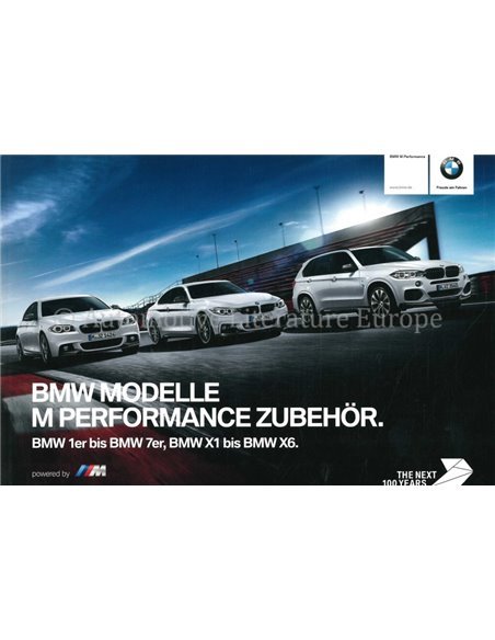 2016 BMW M MODELS | M PERFORMANCE ACCESSORIES BROCHURE GERMAN