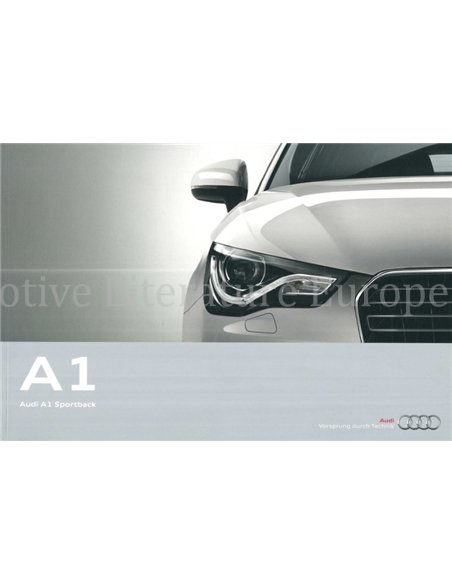 2012 AUDI A1 BROCHURE DUITS